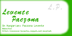 levente paczona business card